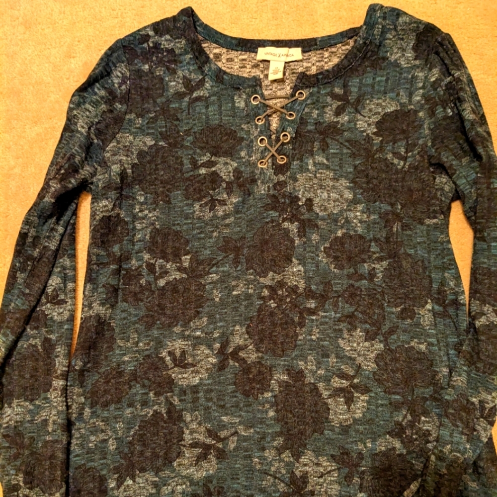 Vintage America Lace Up Shirt